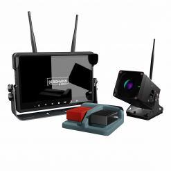 Sistema de cámara con zoom y monitor para grúas y vehículos elevadores